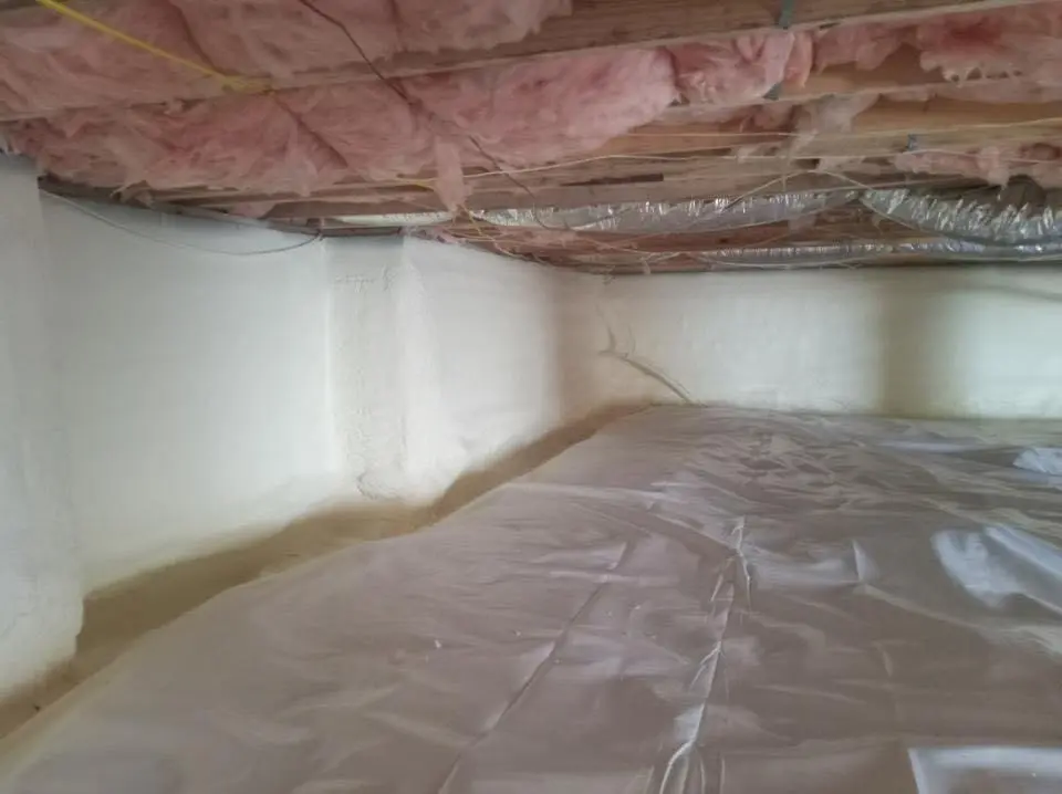 Crawl space encapsulation with closed-cell spray foam for Attic Insulation in LaGrange